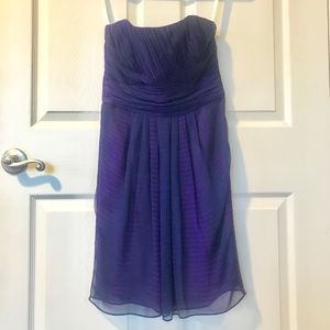 Shoshanna Purple Silk Strapless Dress (Worn Once)